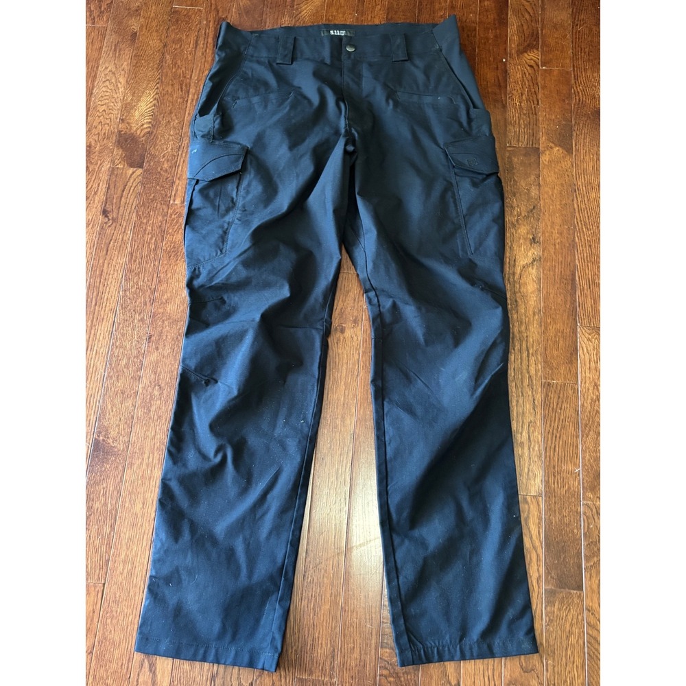 5.11 Icon Tactical Cargo Pants Mens 34x32 Blue Flex-Tac Ripstop Straight Fit